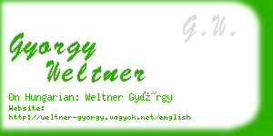 gyorgy weltner business card